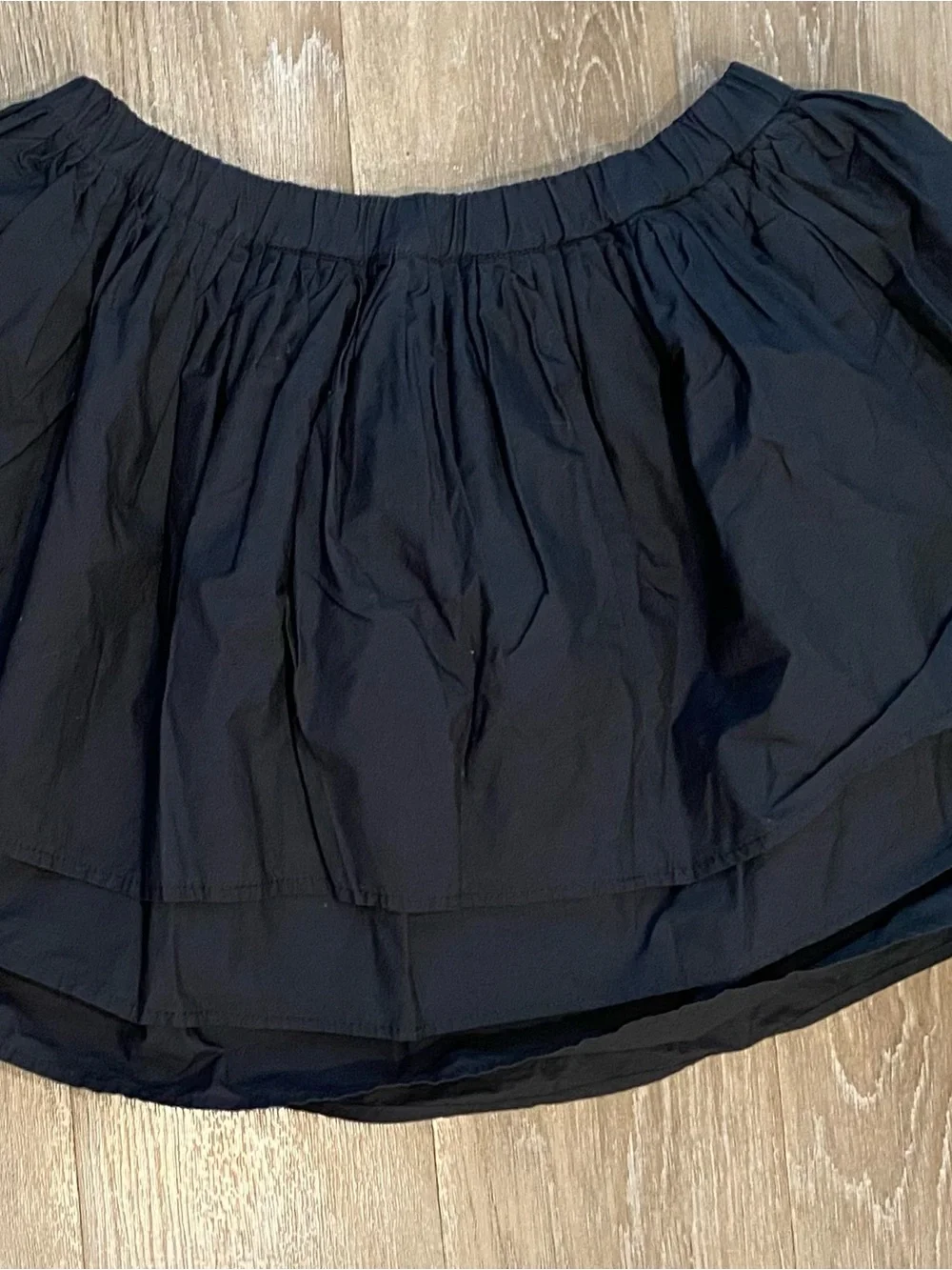 Dark Green Bubble Hem Mini Skirt